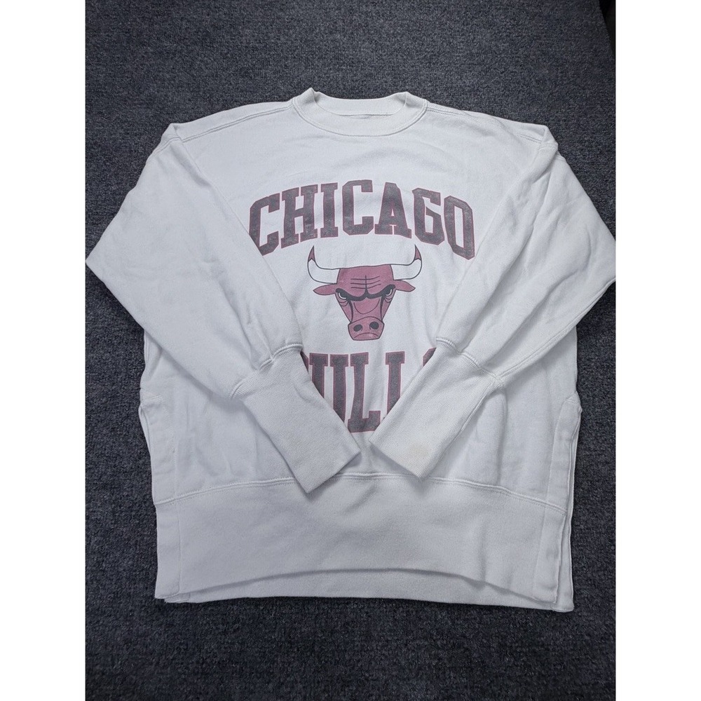 Abercrombie & Fitch Soft Collection Chicago Bulls NBA Sweatshirt XS White